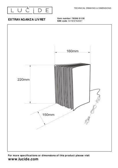 Детская настольная лампа LUCIDE 78596/01/30 Детская настольная лампа LUCIDE 78596/01/30