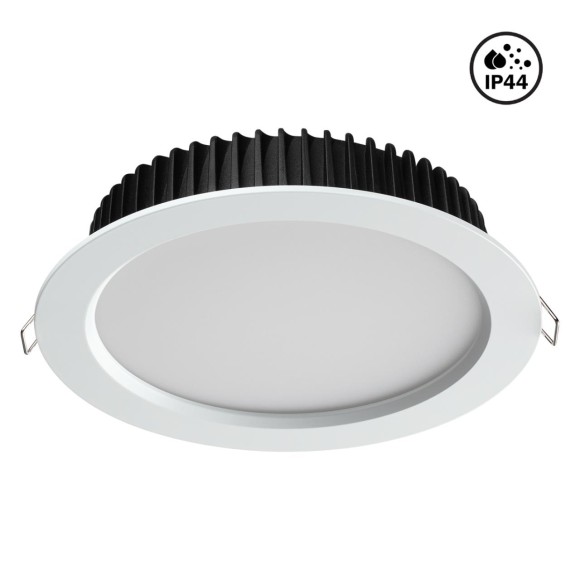 358304 SPOT NT19 105 белый Встраиваемый св-к (драйвер в комплект не входит) IP44 LED 3000K 20W DRUM