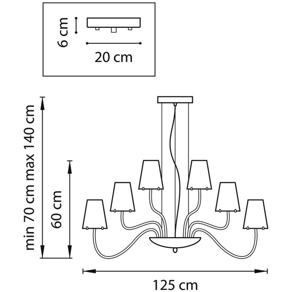 Люстра подвесная Lightstar Diafano 758214