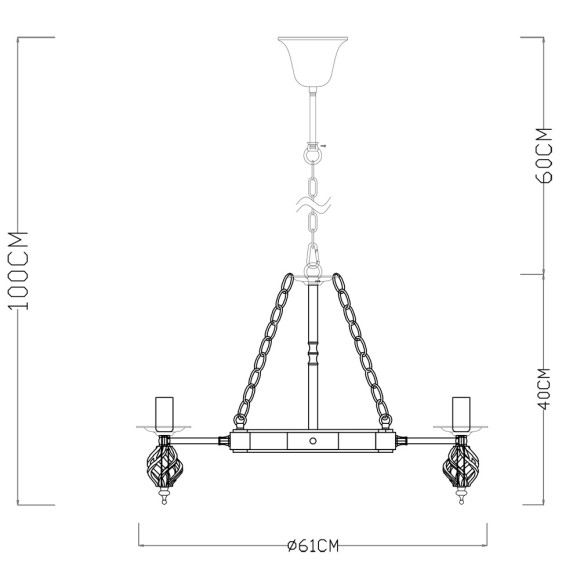 Люстра Cartwheel a4550lm-8ck Arte Lamp