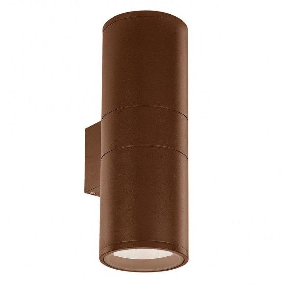 Светильник настенный уличный Ideal Lux Gun AP2 H31 макс.2x60Вт Е27 IP54 Кофейный Алюм./Стекло 163611