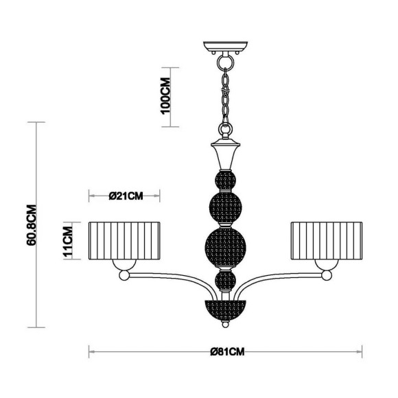 Подвесная люстра Vele Luce Friuli VL1235L05 Подвесная люстра Vele Luce Friuli VL1235L05
