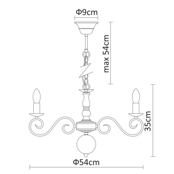 Люстра Isabel a1129lm-7ab Arte Lamp