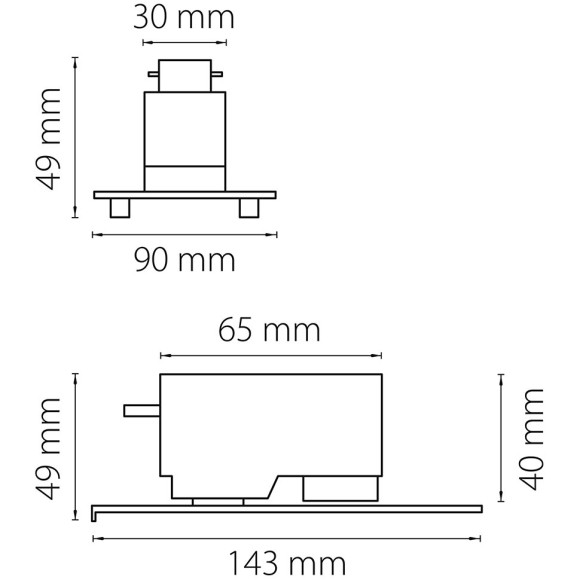 Трековое крепление с 1-фазным адаптером к 05121x Lightstar Asta 592037 Трековое крепление с 1-фазным адаптером к 05121x Lightstar Asta 592037