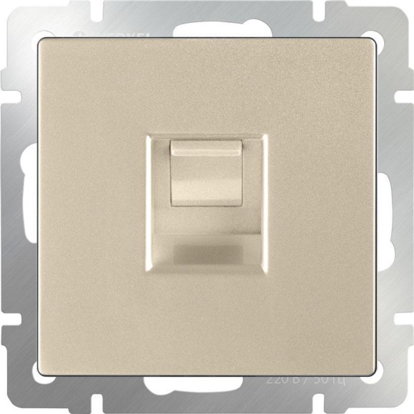 Телефонная розетка  RJ-11 (шампань) Werkel WL11-RJ-11