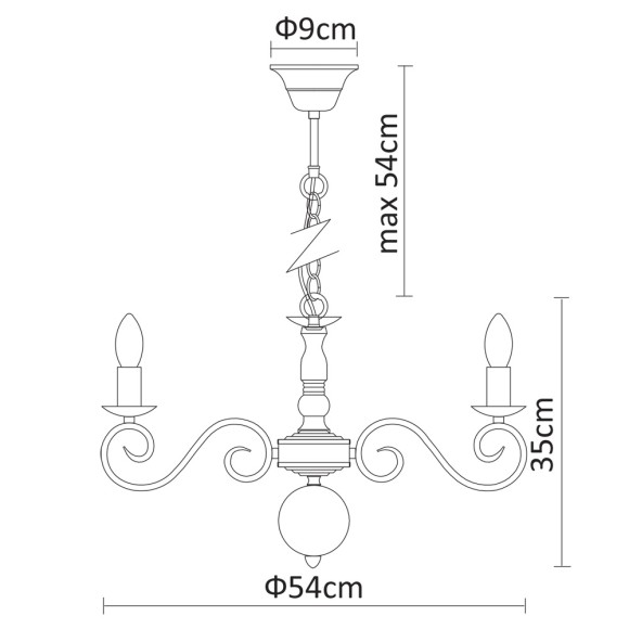 Люстра Isabel a1129lm-7wh Arte Lamp