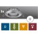 99738 Светильник 2Easy Premium EBL Starr max.3x50W Eis-g