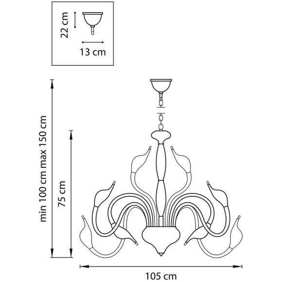 Люстра подвесная Lightstar Cigno Collo 751242 Люстра подвесная Lightstar Cigno Collo 751242